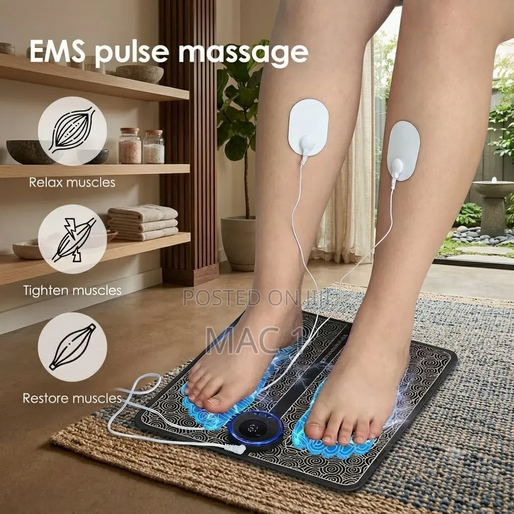 Ems Pulse Foot Massager Mat With Electrode Pads