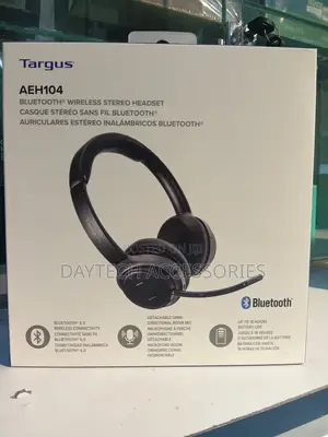 Targus Wireless Bluetooth Stereo Headset Aeh104 Adjustable Size.