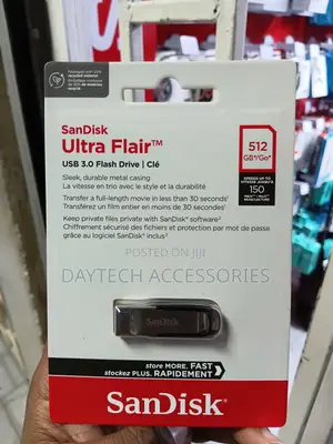 This Is a Sandisk Ultra Flair Usb 3.0 Flash Drive With 512gb Capacity.