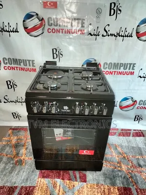 BJS 60×60 Cooker Turbo-Fan 3 Gas Burner + 1 Electric Rapid Hot Plate