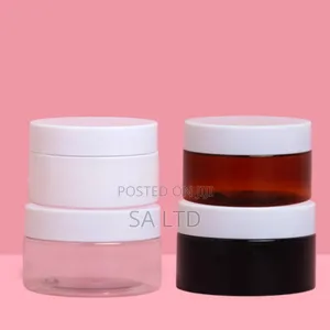 White Pet Jars With White Lids