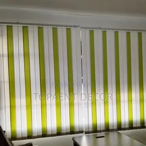 Light Green and White,Slats With Uniformity Office Blinds