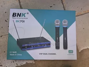 BNK Bk701 VHF Dual Channel Wireless Microphone System