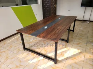 Imported Conference Meeting Table With Metallic Frame