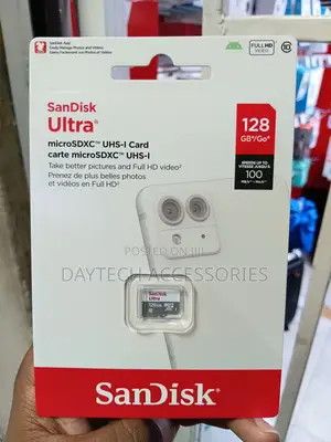 Sandisk Ultra Microsdxc Uhs-I Card With a 128gb Storage Capacity.