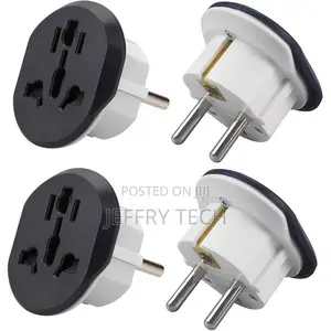 4-Piece Plug Converter, Uae, Usa, Eu, Uk, Au, Cn to Ksa/Eu/Germany Un