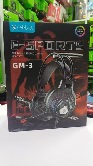 Celebrat Gm-3 Wired Gaming Headphones With Noise Cancelling Microphone
