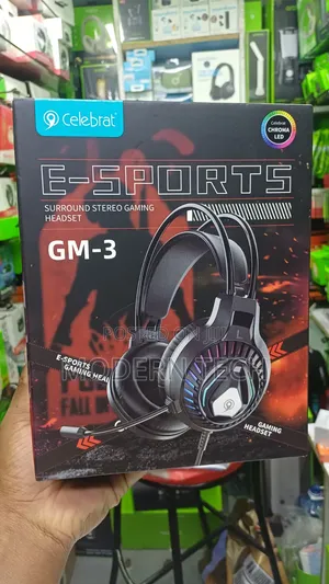 Celebrat Gm-3 RGB Gaming Headset – 50mm Stereo Sound With Mic