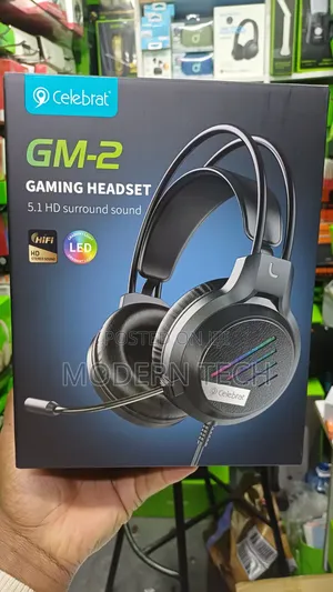 Celebrat Gm-2 Led Wired Gaming Headset/Headphones With Microphone