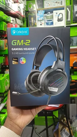Celebrat Gm-2 Led Wired Gaming Headset With Microphone