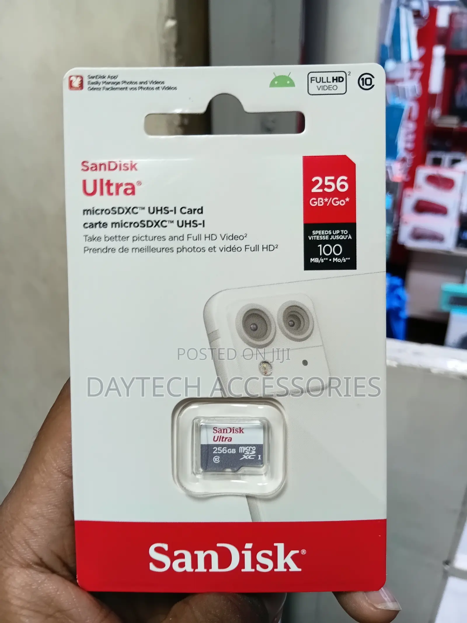 Sandisk Ultra 256gb Micro Sd Card Sdxc Uhs-i 100mb/S.