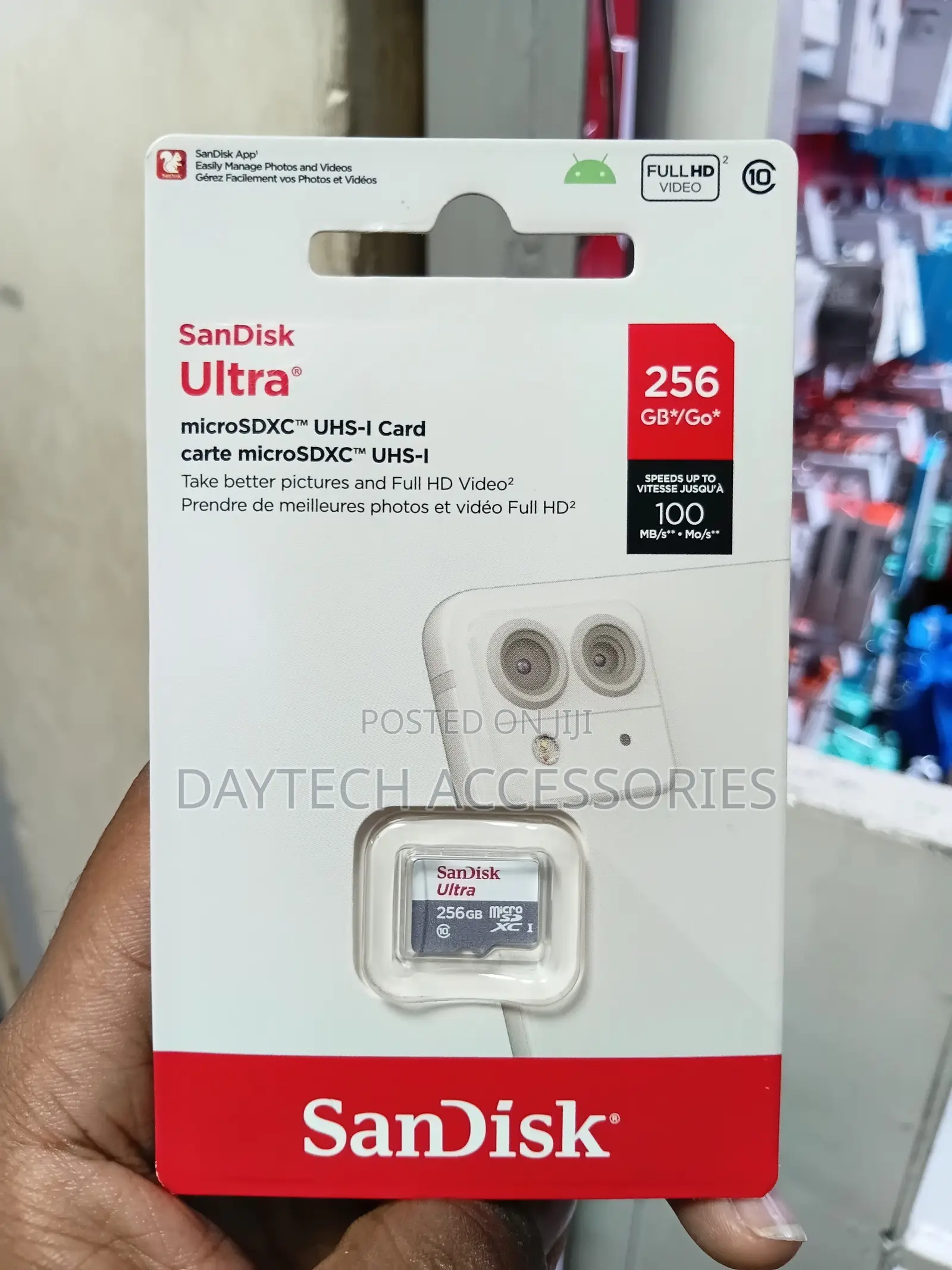 Sandisk Ultra 256gb Micro Sd Card Sdxc Uhs-i 100mb/S.