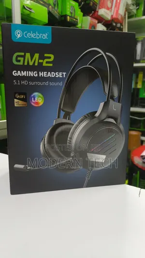 Celebrat Gm-2 Over-Ear Gaming Headset With Noise Reduction Mic