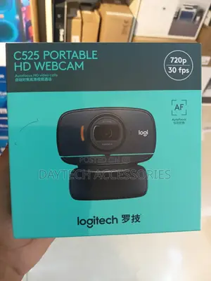 This Is a Logitech Hd Webcam C525 Black Fold-and-Go Design.