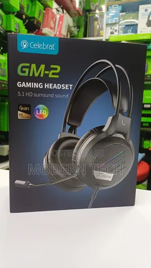Celebrat Gm-2 50mm Stereo Gaming Headphones With Led Lights