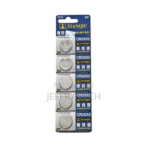 Tianqiu Cr2032 Lithium Coin Cell Battery 5-Pack 3v 210mah