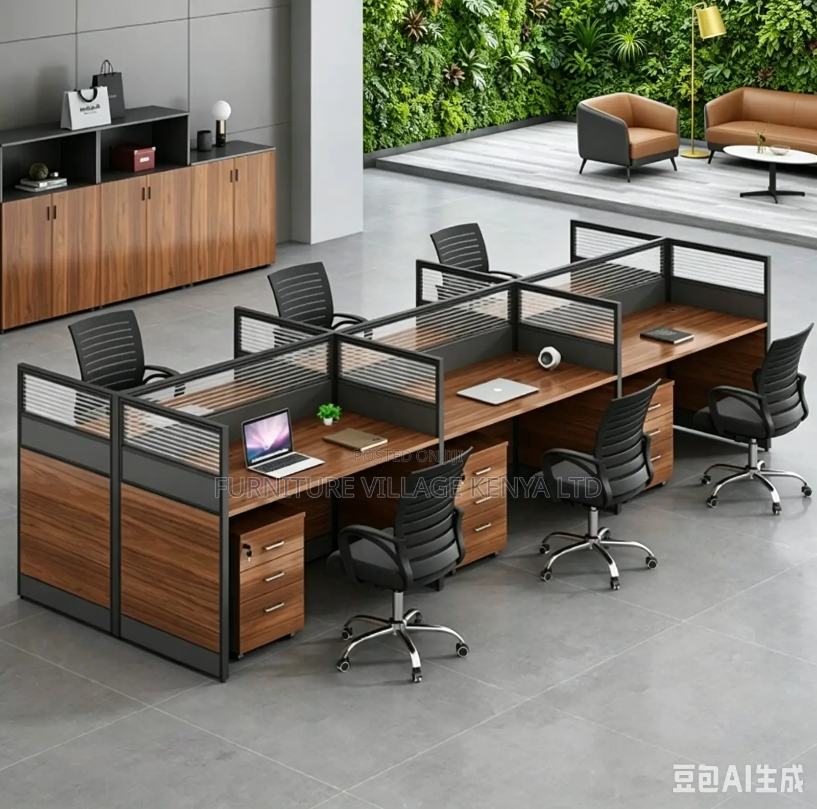 Executive 6-Way Office Workstation