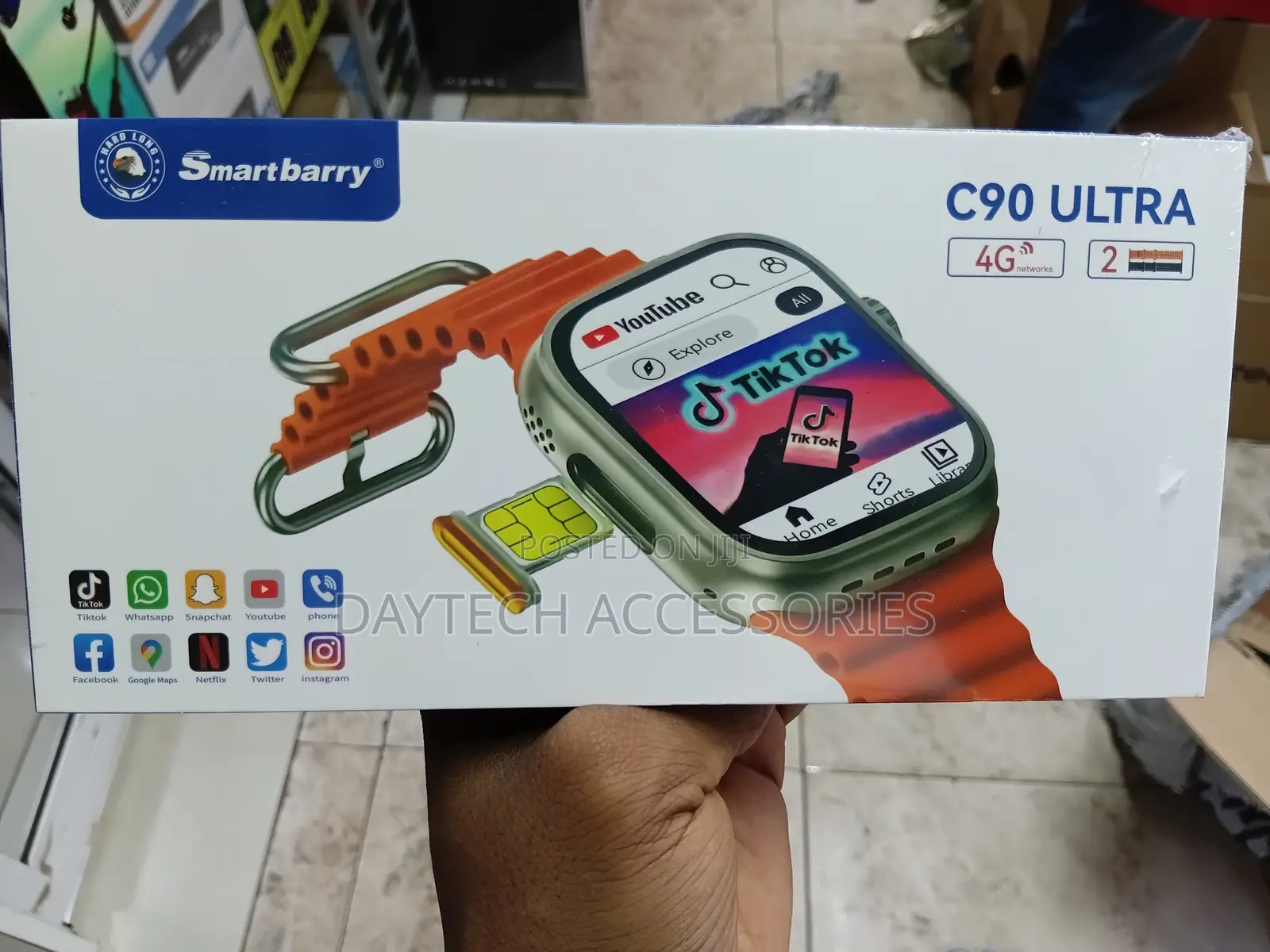 This Is a Smartberry C90 Ultra 4g Android Smartwatch.