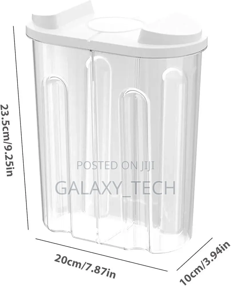 Cereal Storage Container With Airtight Lids and 2 Compartments