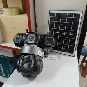 Triple Lens 4g Solar Powered PTZ Surveillance Security Camera
