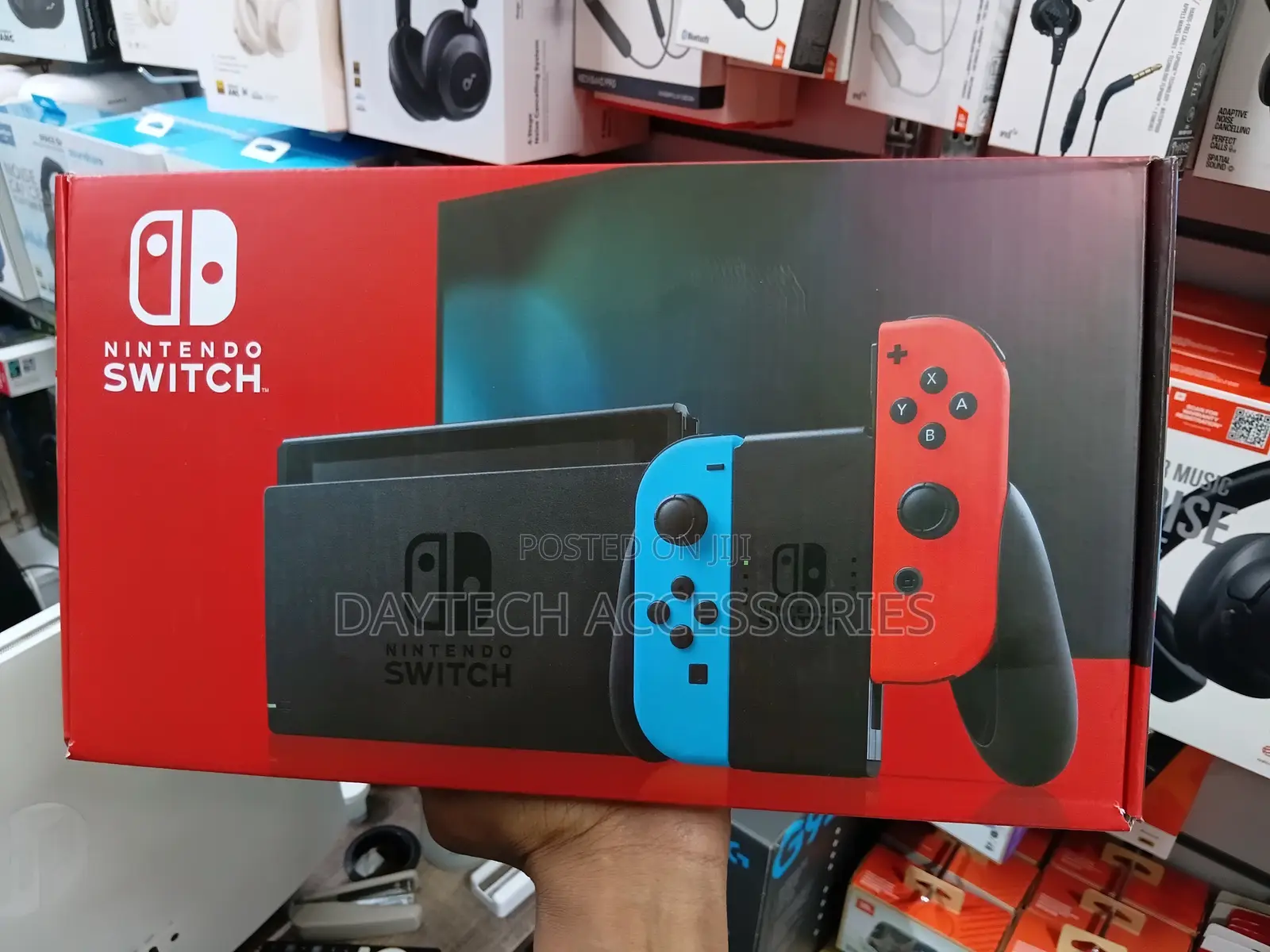 Nintendo Switch (V2) Console Neon Red Blue