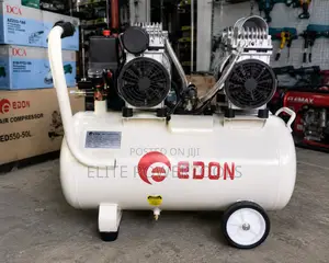 Edon 50l Heavy Duty 2-Head Air Compressor – Low Noise