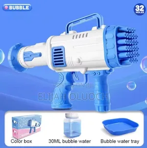Blue Automatic Bubble Toy Machine Gun
