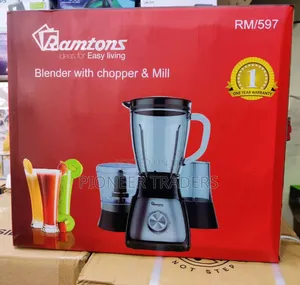 Ramtons 3in1 Blender, Chopper and Grinder Stainless Steel Body Rm597