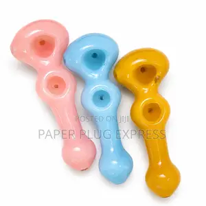 4.8" Handmade Solid Double Bowl Thick Glass Pipe