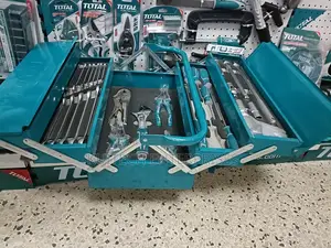 Mechanics Tool Set With Metal Tool Chest/ 5-Tray 59-Piece Tool Kit