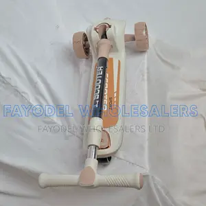 Brown 3-Wheel Outdoor Scooter for Kids