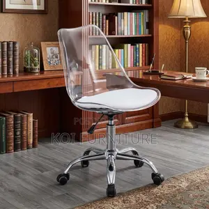 Dining Chairs; Clear Swivel Task Minimalist Dining Chair