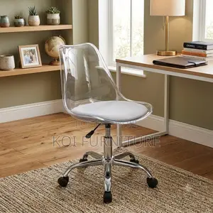 Dining Chairs; Clear Swivel Task Minimalist Dining Chair