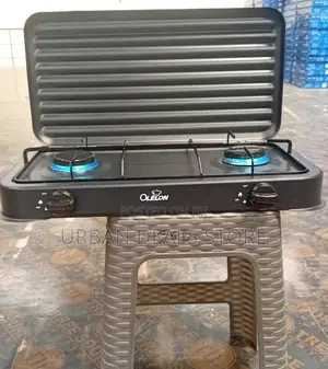 Olelon 2 Burner Gas Stove Cooker With Cover Lid