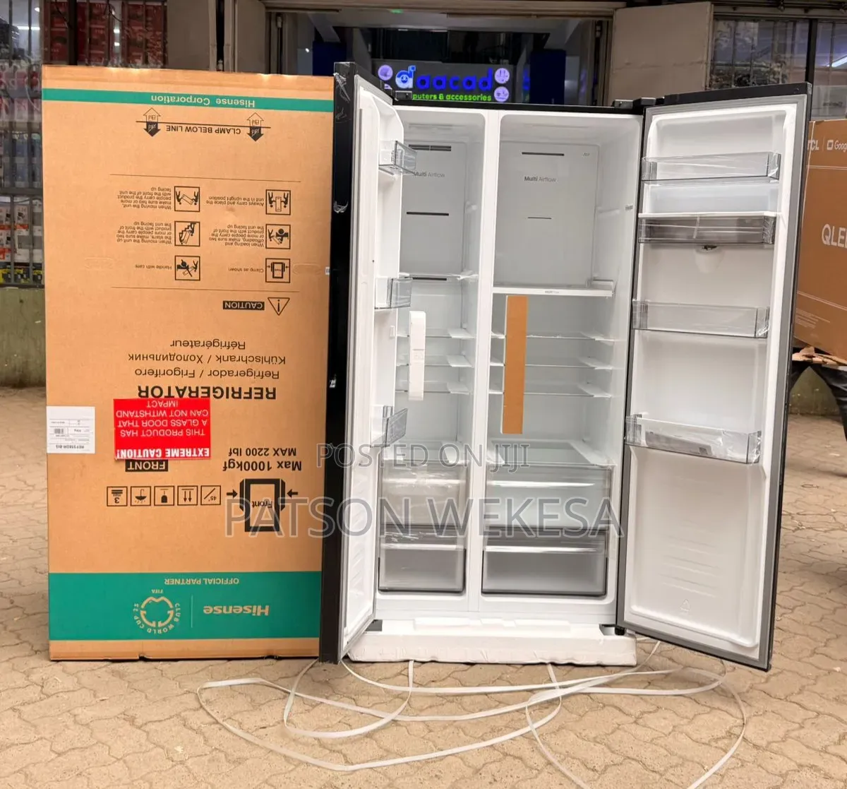 Hisense 541l Side by Side No Frost Fridge -Ref558dr