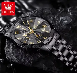 Black Olevs Chronograph Gents Watch