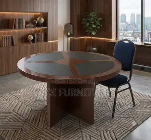 Office Table; Round 1.2 Meters Executive Mahogany Boardroom Table