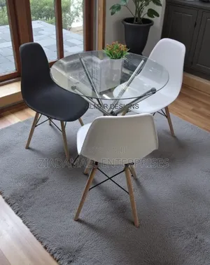 Glass Dining Table,Contemporary Round Tempered Glass Dining Table