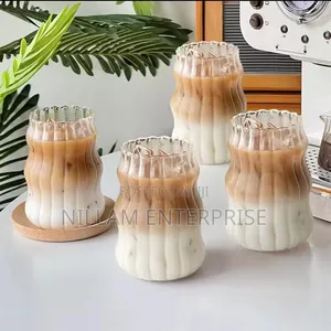 Ribbed Glass Tumblers 530ml