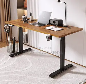 Study Table: Motorized Table With Headphones and Cupholder