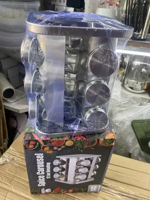 12pcs Glass Rotating Spice Rack