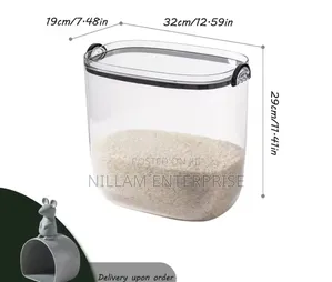 Acrylic Rice/Cereal Airtight Storage Containers.
