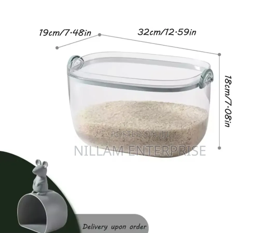 Acrylic Rice/Cereal Airtight Storage Containers.