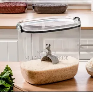 Acrylic Rice/Cereal Airtight Storage Containers.