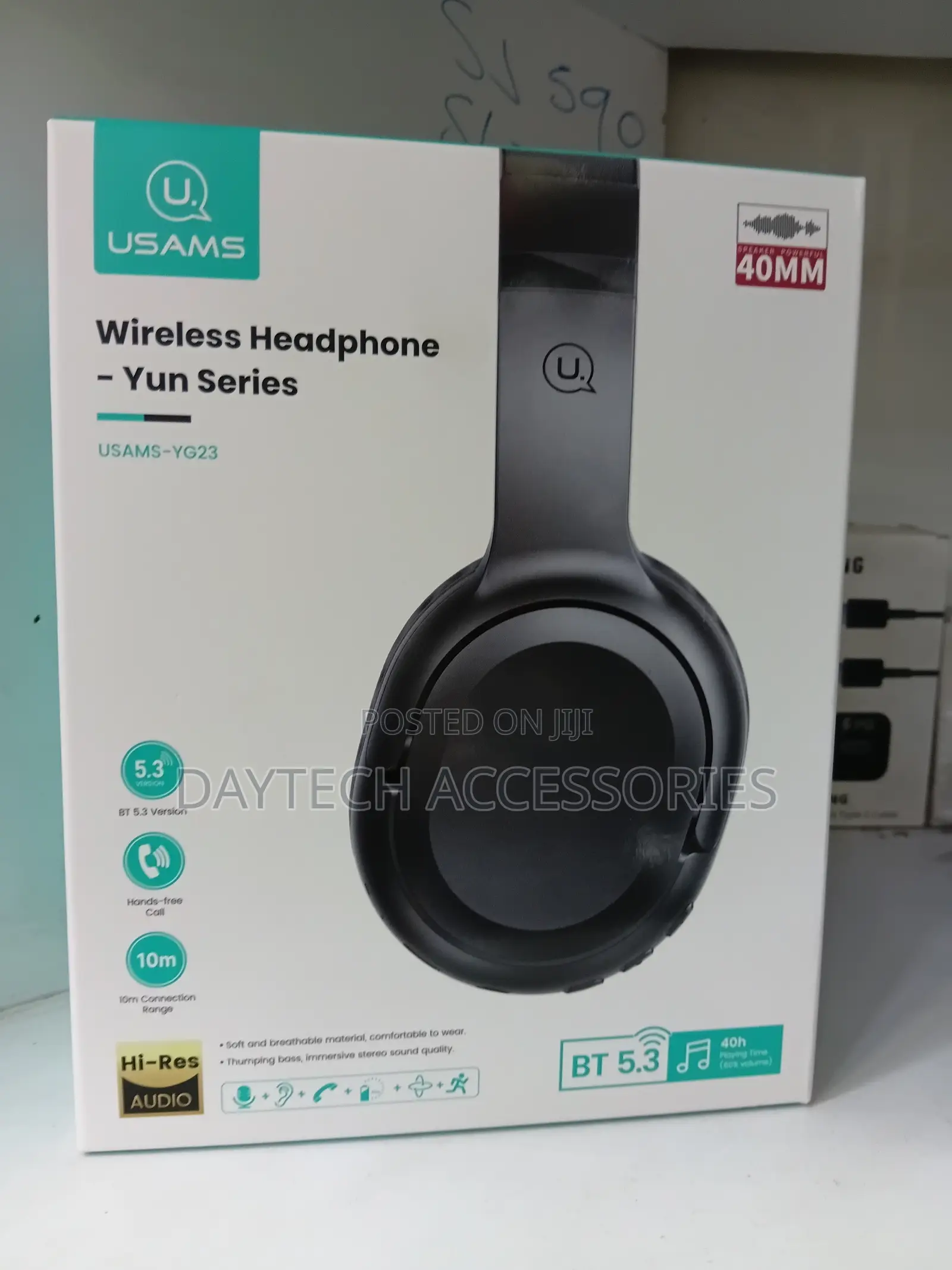 Usams Yg23 Wireless Bluetooth 5.3 Over-Ear Headphones
