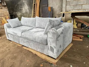 Grey 3 Seater Fabric Sofa