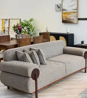 Home Sofa; 3 Person Modular Fabric Lounge Sofa