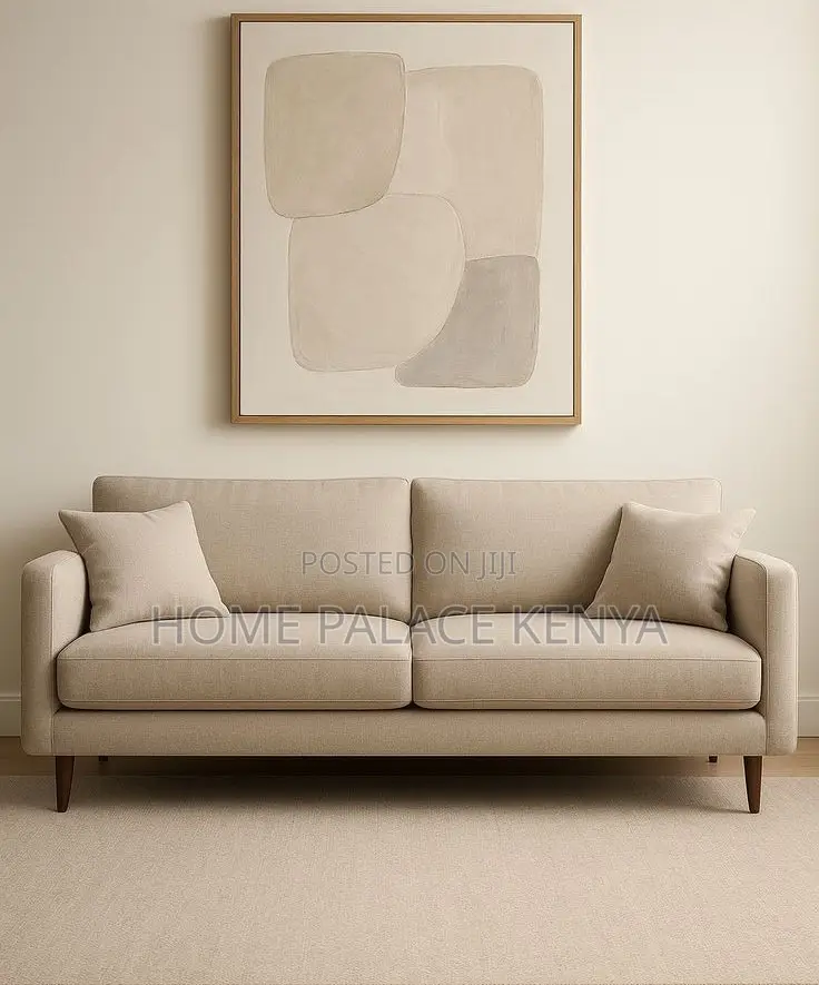 Home Sofa; 3 Person Modular Fabric Lounge Sofa