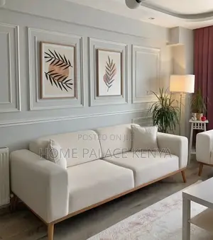 Home Sofa; 3 Person Modular Fabric Lounge Sofa
