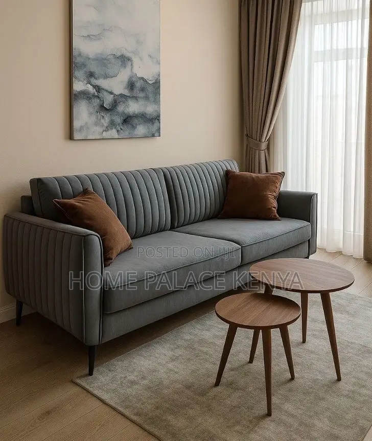 Home Sofa; 3 Person Modular Fabric Lounge Sofa